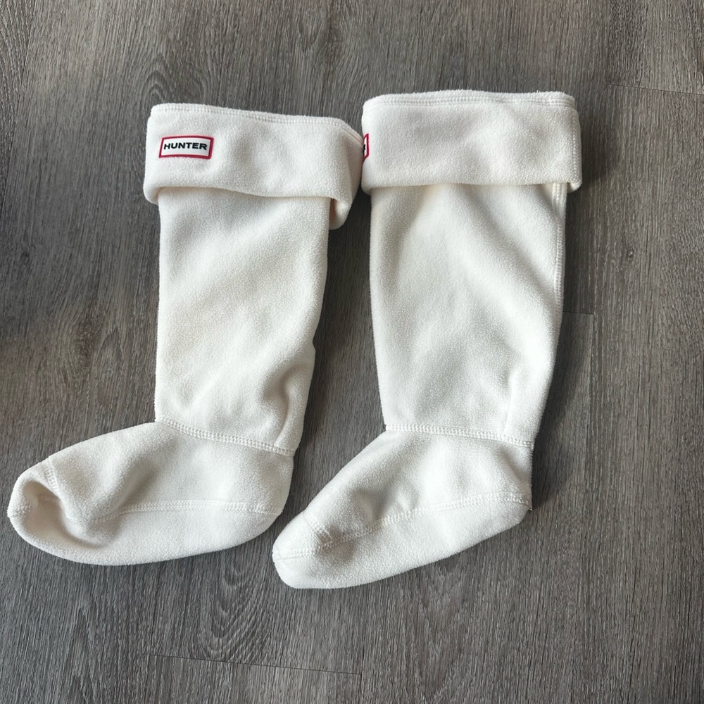 Hunter Ivory Fleece Boot Liners